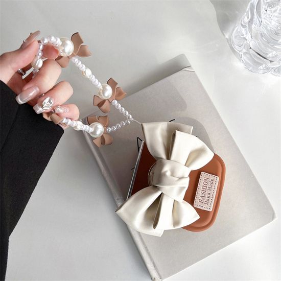 갤럭시z플립 3 4 5 6 리본 핑거톡 진주 스트랩 케이스