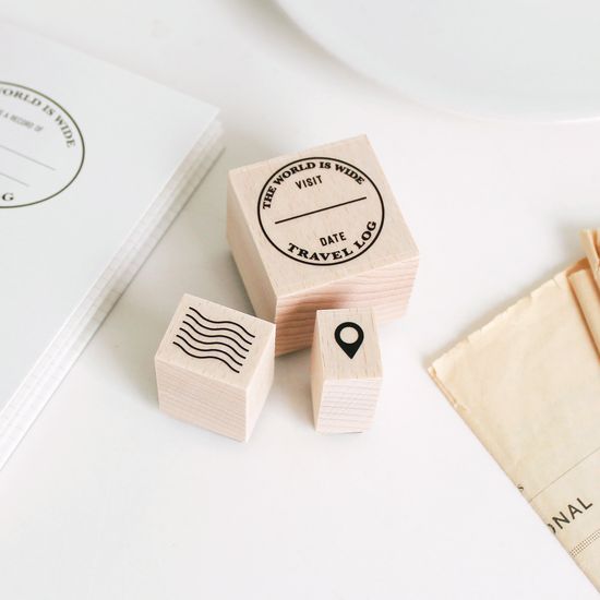 다꾸도장세트 여행일정 미니 우드스탬프/090-ST-0001