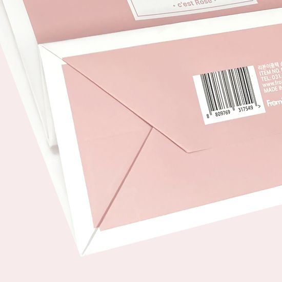 프롬앤투 리본 이중택 쇼핑백 핑크 FP25A-4 10매