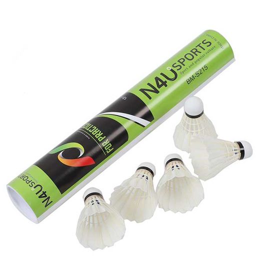 N4U 오리깃털 BADMINTON BM-S215 셔틀콕 12개입