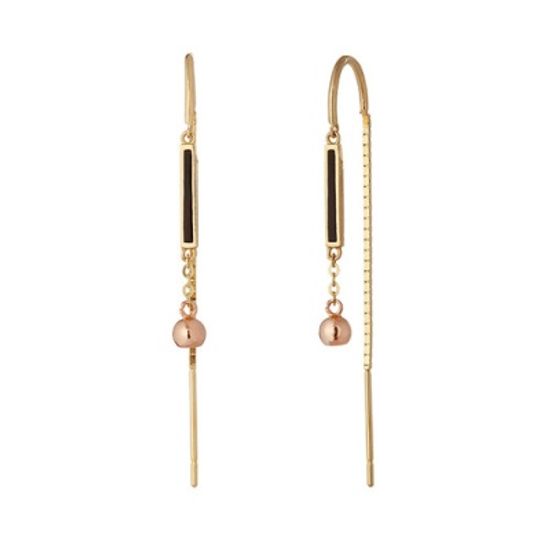 14K 에스프레소 퐁당 귀걸이