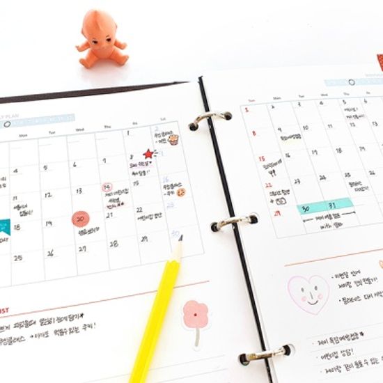 우리아기 성장앨범X육아일기 A5 바인더- 9color