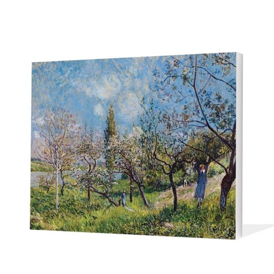 시슬레 - 비 지방의 봄의 과수원, 캔버스액자