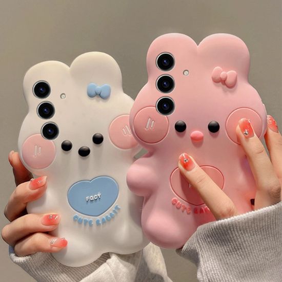 갤럭시 s25 s24 s23 커플 캐릭터 인형 실리콘 케이스