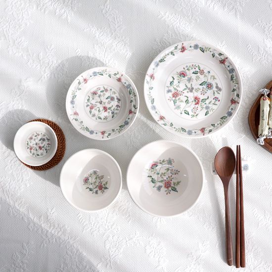 프로방스 국산 도자기 1인 식기세트 6p