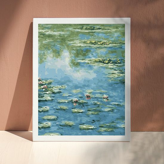 골피아 DIY 그림그리기 유화 40x50cm, 하늘빛 연못