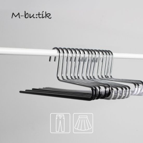 엠부띠끄 1단 바지 논슬립 옷걸이 M_KH1 10개입-화이트