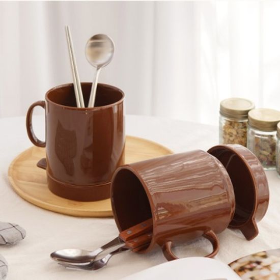 브라우니 세라믹 수저통 받침대 세트