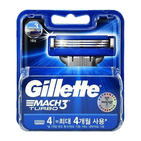 질레트 마하 터보 면도날(4입)(공식수입품)(W4CB7B3)