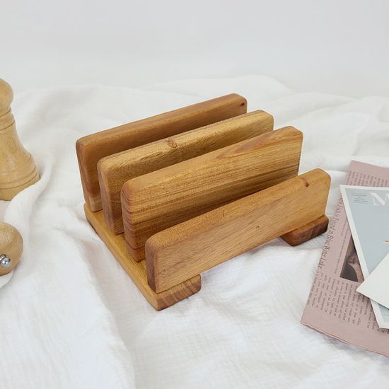 Holin 마호가니 원목 도마 3구 거치대