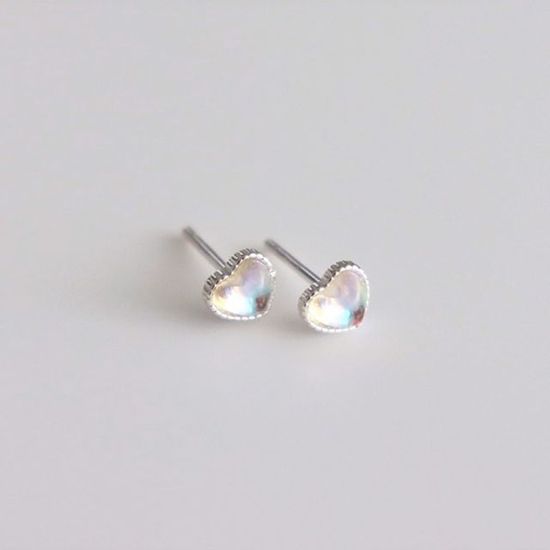 실버925 오팔 미니 하트 귀걸이(WDC8F90)