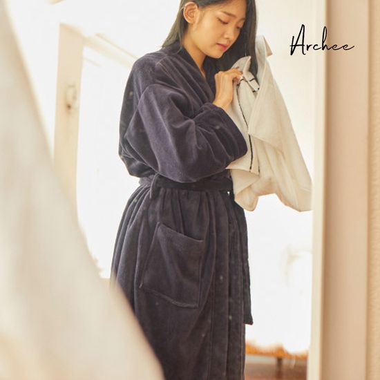 아르셰 올데이로브 극세사 목욕 잠옷 수면 샤워 가운