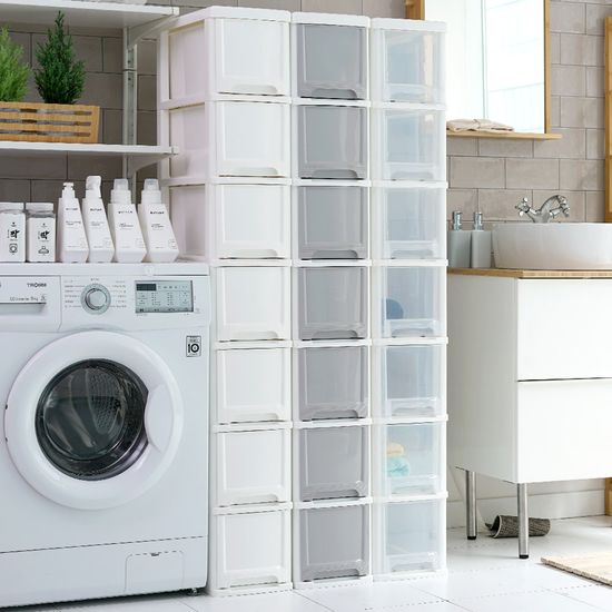 모던 틈새 슬림 서랍장 7단 (바퀴별매) 옷 수납장