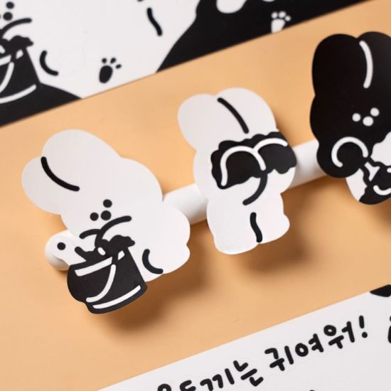데이오브흔흔 토끼가득 스티커 랜덤팩 (8매)