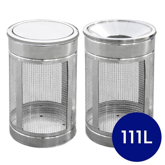스테인리스 망사형 쓰레기통 휴지통 111L(WC3568F)