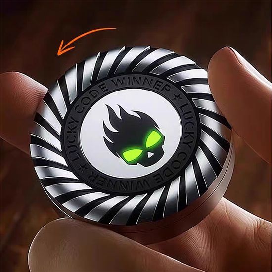 야광 데빌 최고급 메탈 피젯 스피너 푸쉬 손 장난감