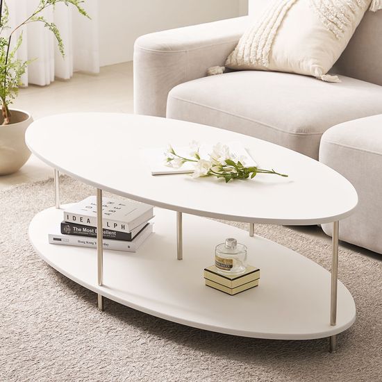 레브 타원 거실 소파 티 테이블 1200 (착불)