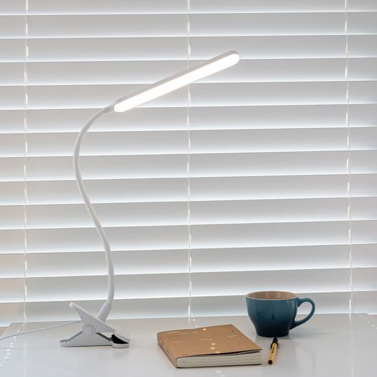 아이린 10단 밝기 슬림 집게 LED 스탠드,화이트