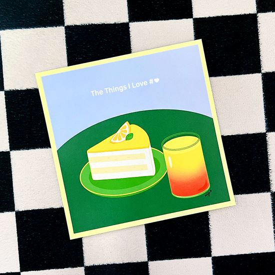 레몬 케이크+주스 미니 포스터