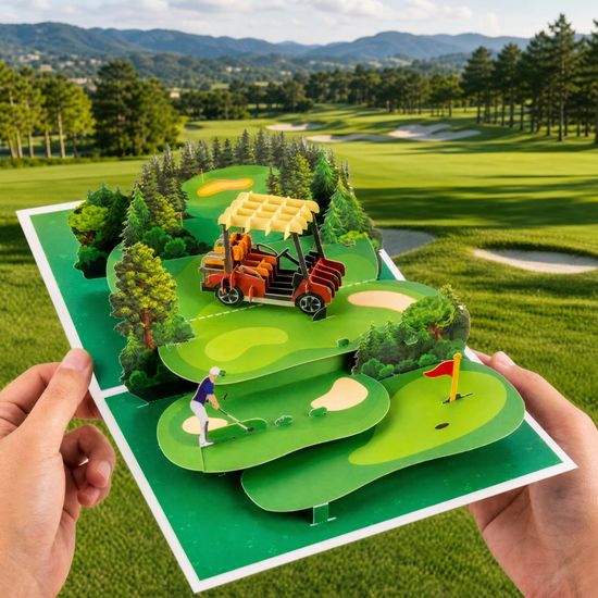 프리미엄 골프 3D 팝업카드