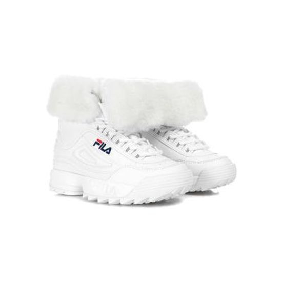 휠라 키즈 디스럽터 시어링 부츠 WHITE