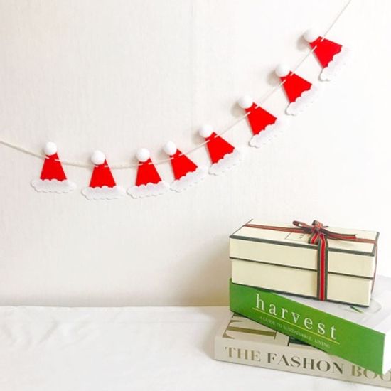 크리스마스 산타모자 가랜드