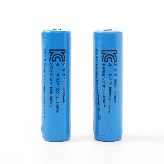 KC인증 18650 배터리 1500mAh 리튬이온 충전지 2p세트