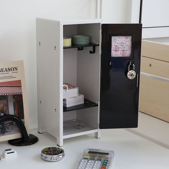 철제 미니 캐비넷 소형 데스크정리 책상 틈새 수납함