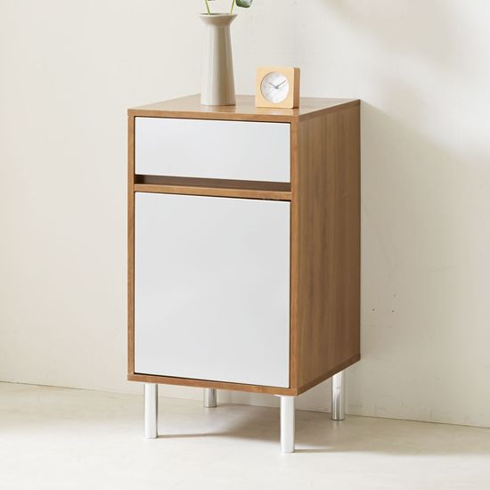 포즈 미니 침대옆 수납장 옷 거실 틈새장 2단 (착불)