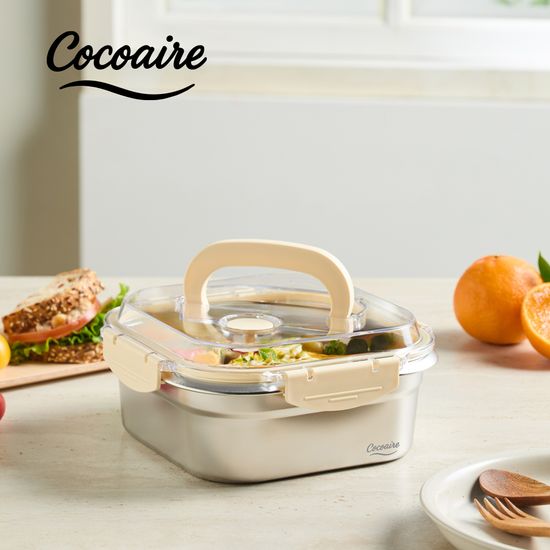 [코코에르] 스텐 핸들형 보관용기 정사각 1.8L/4L