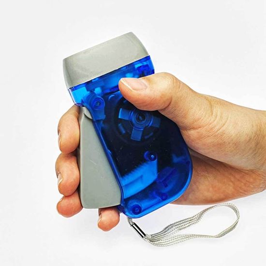 [와인앤쿡]자가발전 LED 손전등 1개(색상랜덤)