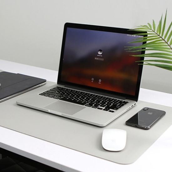 오피스 양면 심플 듀얼컬러 와이드 가죽 데스크 패드