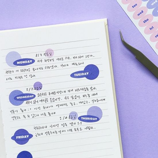 기본 스티커 1000 -날짜/요일/월