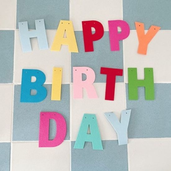 Color Felt Birthday Garland 컬러펠트생일가랜드