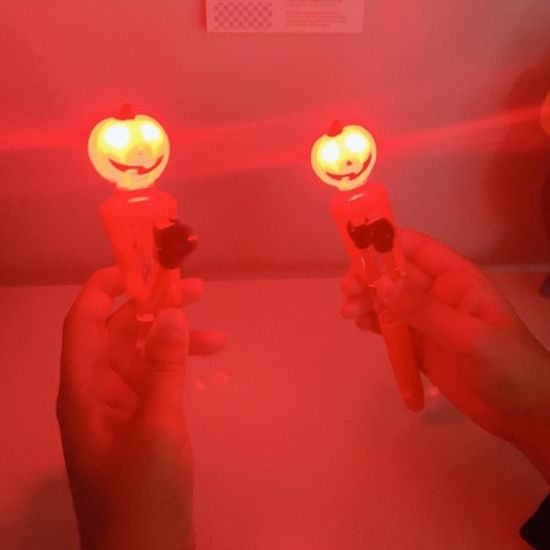 권투 하는 할로윈 호박 LED 볼펜