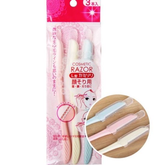 아이브로 니켄일자형눈썹칼3P 1개 W1C047E