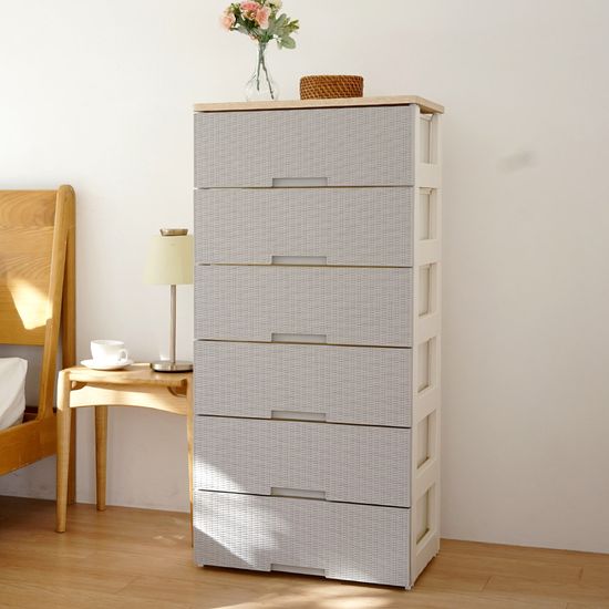 보노하우스 라탄 플러스 우드상판 서랍장 2단~6단