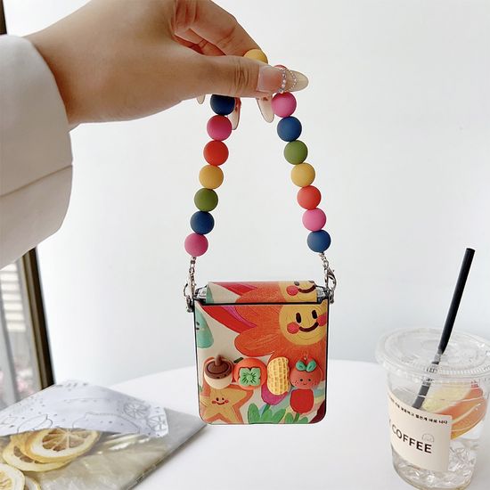 갤럭시z플립 7 6 5 4 3 스마일  데코덴 스트랩 케이스