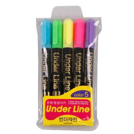 형광펜언더라인5색세트 (세트) 87258