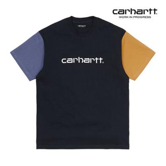 칼하트WIP S/S Carhartt Tricol T-Shirt (Dark Navy)