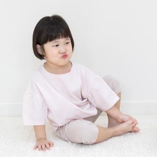 [메르베] 실켓스판 7부내의/아기실내복_연핑크