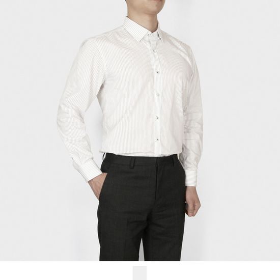 남자 와이셔츠 스트라이프 긴팔 데일리 셔츠 캐주얼
