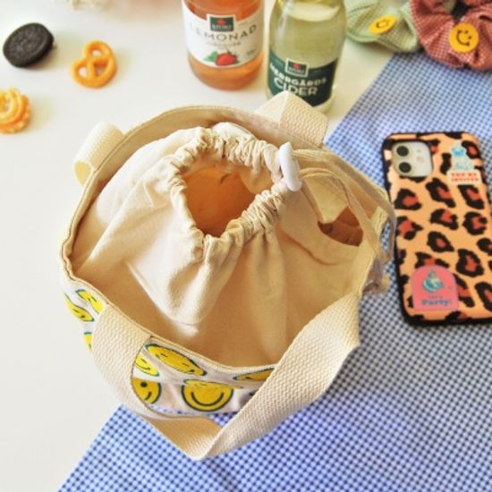 스마일 복조리 에코백