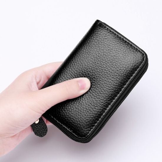 루시 소가죽 카드지갑(블랙)/미니 카드홀더