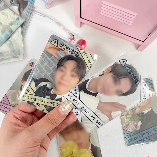 수앙스튜디오 투명 포토카드 프레임 워닝