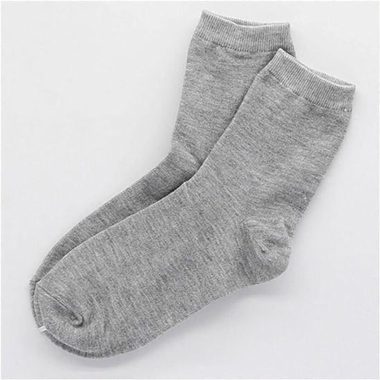 여자 중목 기본 무지 양말 데일리 삭스 회색(W91F959)