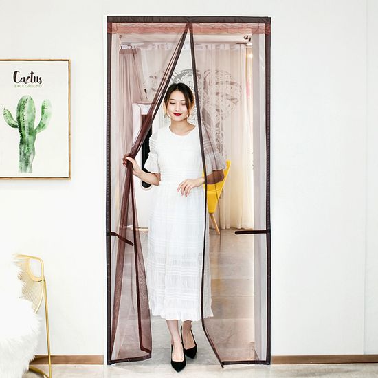 라이프업 심플 문 모기장(90x200cm) (브라운)