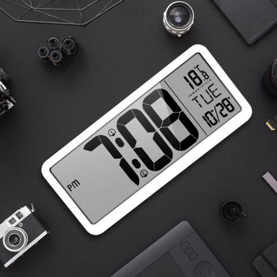 날짜 온도 대형 LCD 탁상 벽걸이 알람 시계