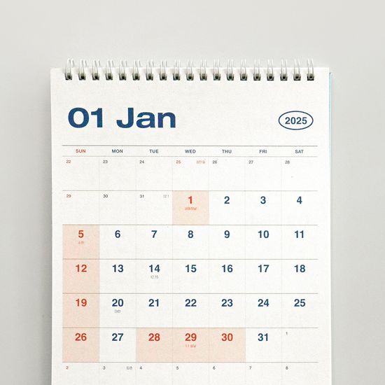 아이코닉 2025 플로우 데스크 캘린더 탁상달력