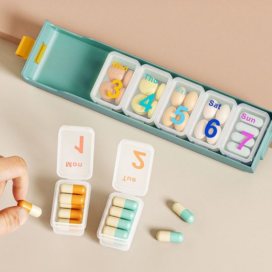 휴대용 요일별 일주일 약통 소분 케이스 미니 보관함